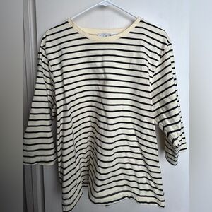 Striped Navy and yellow Top